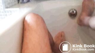 Cristina shitting on toilet hubby