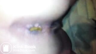 Nasty girl poops morning after messy anal session