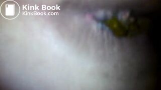 Nasty girl poops morning after messy anal session