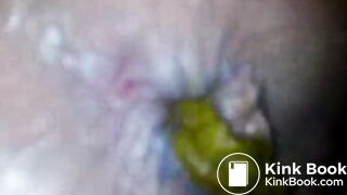 Nasty girl poops morning after messy anal session