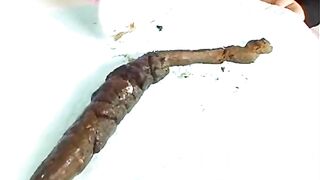 Condom with shit instead of dildo