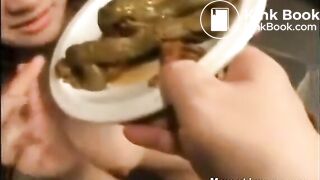 Cute Girl Eating Shit