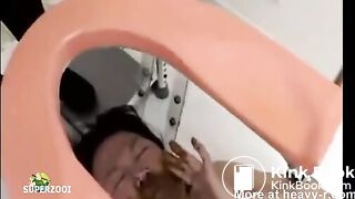 Man's Face Used As Human Toilet