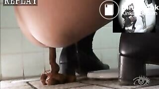 Japanese Girls Pooping on Toilet Floor