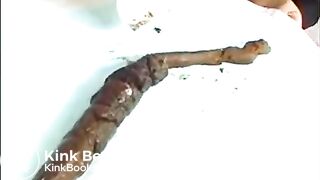 ASIAN BATES WITH HER OWN POOP