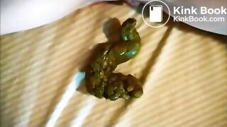 girl pooping and playing