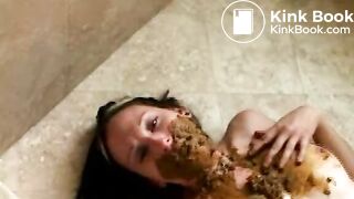 Brunette Girl Gets Crapped On