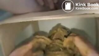 Extreme scat eating slave man