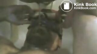 Extreme scat eating slave man