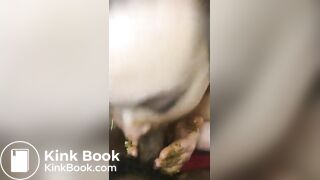 Scat eating with lots of puke and facial