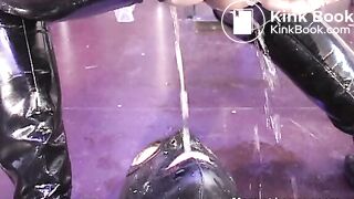 Domina Pissing And Shitting On Sub