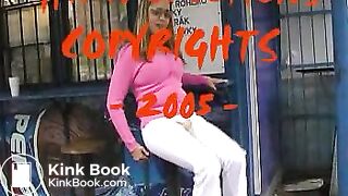 girl pooping in the pants in the street 3