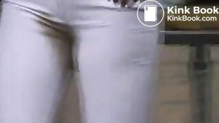 girl pooping in the pants in the street 3