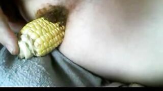 Scatting With Corn Cob In Ass