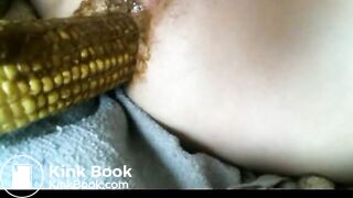 Scatting With Corn Cob In Ass