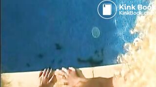 Anna and her friend shit into a swimming pool!