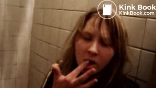 3 russian schoolgirs  eat shit in school toilet