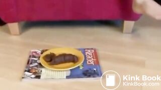 Vegan Girl Taking Big Shit