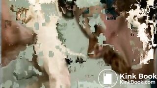 Wife licking the shit off hubby's ass and get pissed on