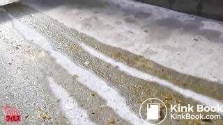 Japanese women pooping in alley