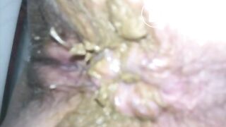 Wife dirty asshole after shit