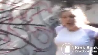 College girl outdoor piss and shit