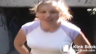 College girl outdoor piss and shit