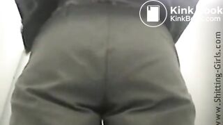 Hairy Woman Pooping On Toilet