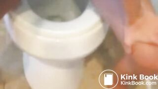 Tattooed Ass Pooping On Toilet