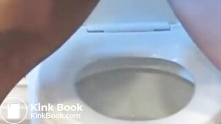 Tattooed Ass Pooping On Toilet