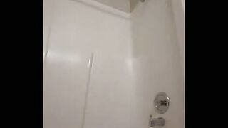 Brunette Girl Shitting In Shower