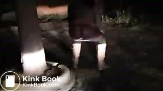 Black Babe At The Park Shitting In A Bag