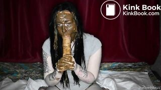 Russian Bettys Scat Dildo Blowjob