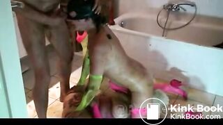 Piss And Scat Bathroom Threesome Part 2