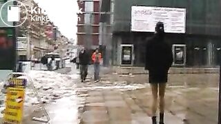 girl pooping in the pants in the street 2