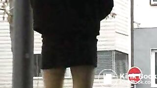 girl pooping in the pants in the street 2