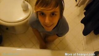 Diarrhea Enema In White Pantyhose