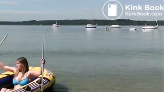 Anastasia in the boat