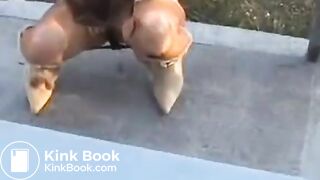 Kamryn pissing and pooping on a concrete bench - Pooping, pissing girls and scat porn videos PooPeeGirlsCommp4