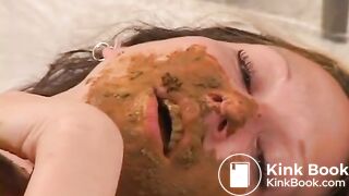 Young Chick Eating Shit