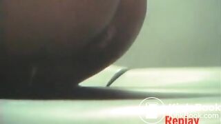 Negro female poop on hidden toilet cam