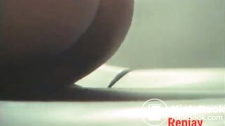 Negro female poop on hidden toilet cam