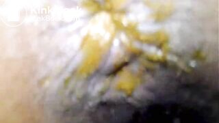 Arab Wife shitting in the toilet