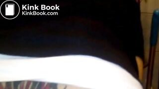 Arab Wife shitting in the toilet