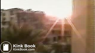 Black girl shits on the balcony