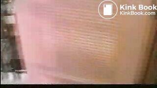 Black girl shits on the balcony