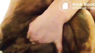 messy fun - Fingering my filthy cunt - Scat in pussy