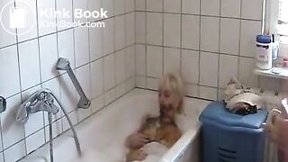 Amateur Scat MILF with Turd Facial, Smears Shit