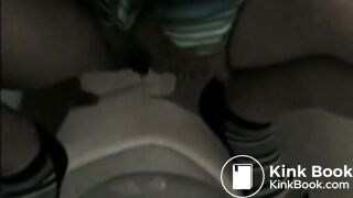 Girl Pooping In Toilet Bowl