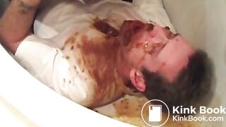 diarrhea on his face